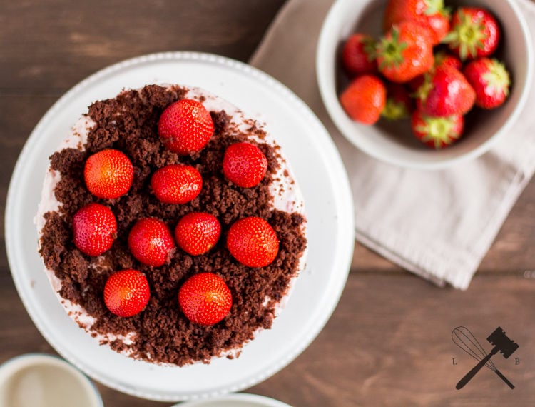 Schokoladen und Erdbeeren Torte