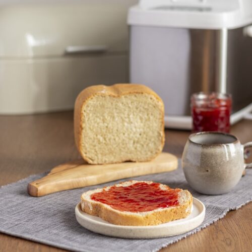 Toastbrot mit schneller Erdbeermarmelade