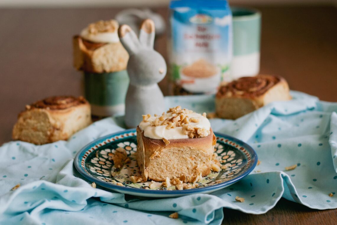Karottenkuchen-Zimtschnecken